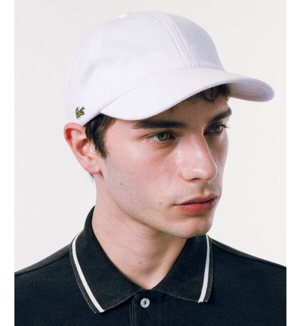 LACOSTE「L.12.12 キャップ」|ニット帽|ホワイト