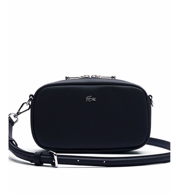 LACOSTE「デイリーシティ 鹿の子エンボス加工 ショルダーバッグ」|ショルダー・メッセンジャー|ブラック