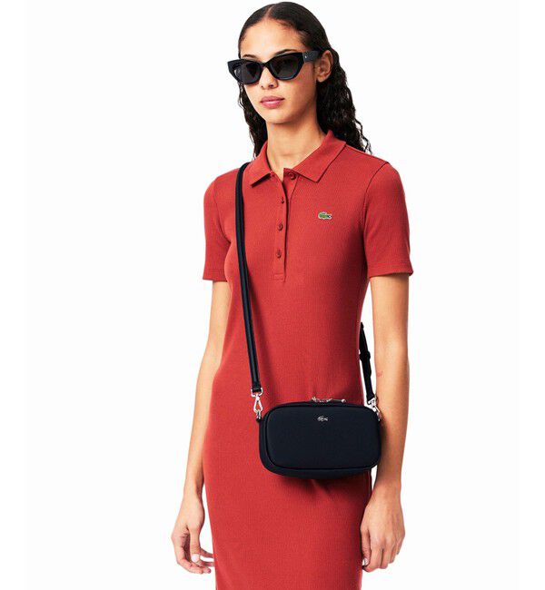 LACOSTE「デイリーシティ 鹿の子エンボス加工 ショルダーバッグ」|ショルダー・メッセンジャー|