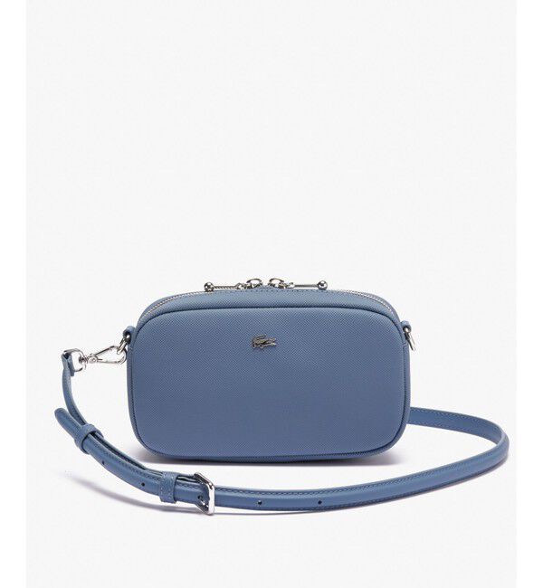 LACOSTE「デイリーシティ 鹿の子エンボス加工 ショルダーバッグ」|ショルダー・メッセンジャー|ブルー