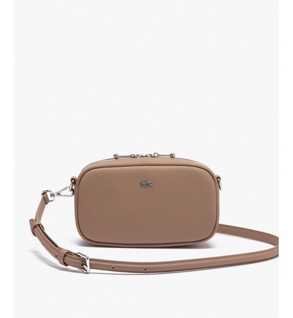 LACOSTE「デイリーシティ 鹿の子エンボス加工 ショルダーバッグ」|ショルダー・メッセンジャー|ベージュ