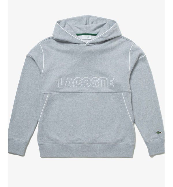 LACOSTE「アウトラインネームステッチスウェットフーディー / 裏パイルスウェットパーカー」|パーカー|