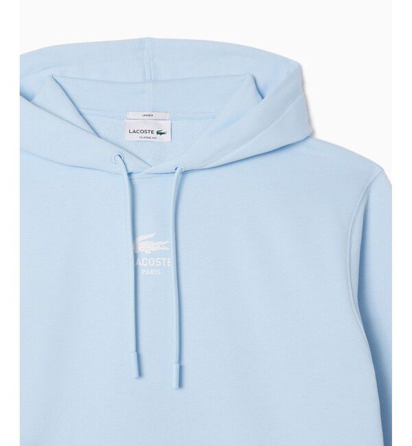 LACOSTE「裏パイル地 バックプリントスウェットパーカー」|パーカー|