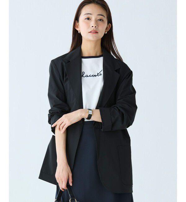 LACOSTE「撥水 ストレッチタフタ テクニカルテーラードジャケット」|テーラードジャケット|