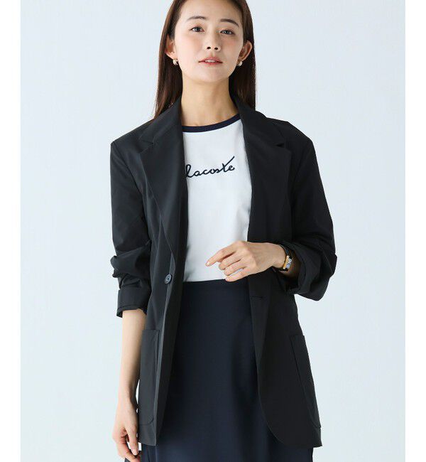 LACOSTE「撥水 ストレッチタフタ テクニカルテーラードジャケット」|テーラードジャケット|