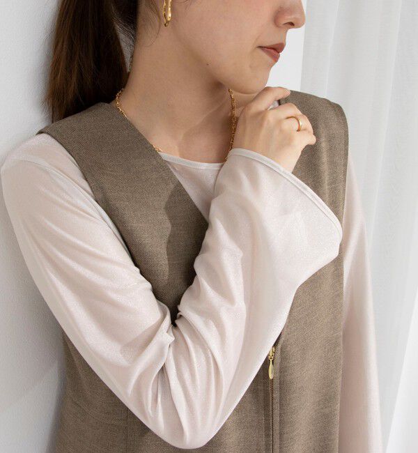 NOLLEY'S「ラメシアートリコットプルオーバーカットソー」|Tシャツ・カットソー|