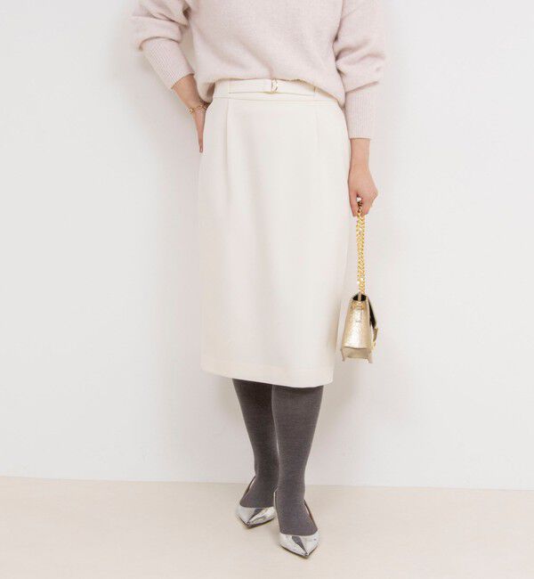 NOLLEY'S sophi「《セットアップ対応》ウォッシャブルウール調サージセミタイトスカート」|タイト|