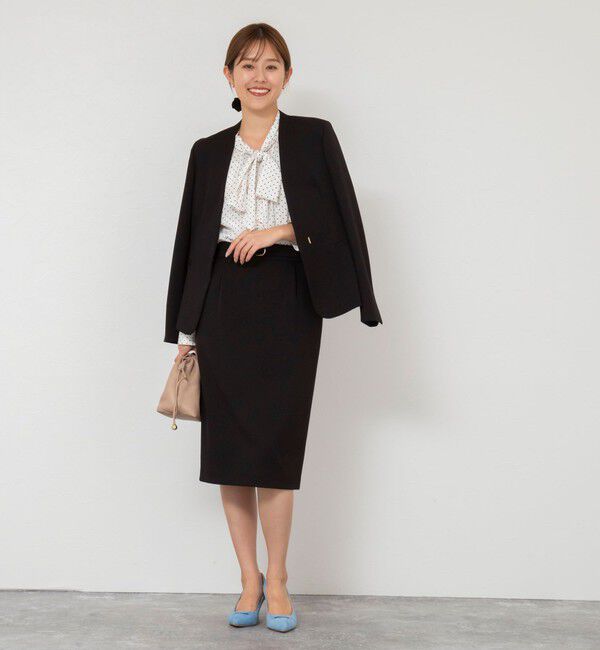 NOLLEY'S sophi「《セットアップ対応》ウォッシャブルウール調サージセミタイトスカート」|タイト|