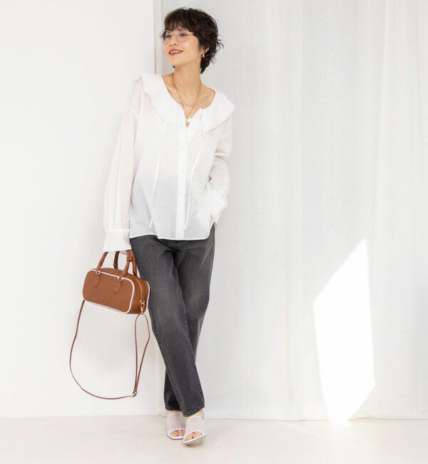 NOLLEY'S「ラッフルカラーブラウス」|シャツ・ブラウス|