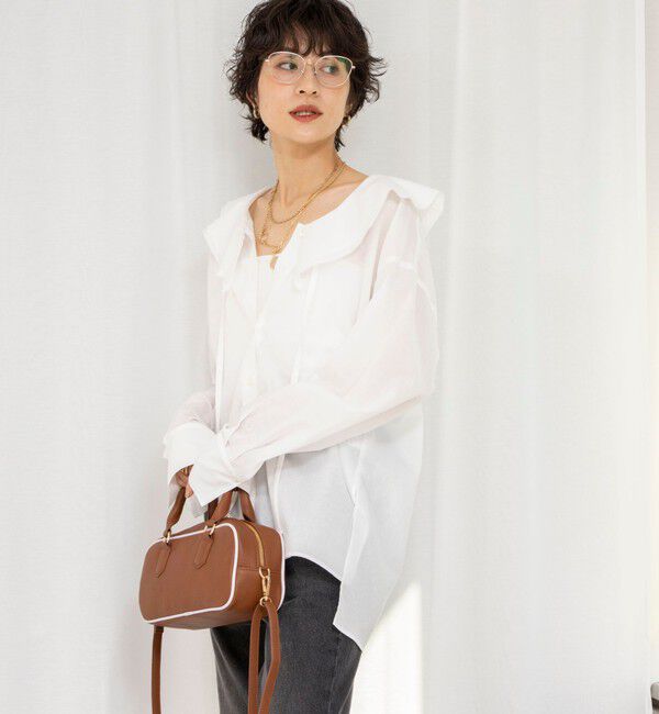 NOLLEY'S「ラッフルカラーブラウス」|シャツ・ブラウス|