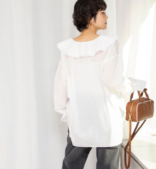 NOLLEY'S「ラッフルカラーブラウス」|シャツ・ブラウス|