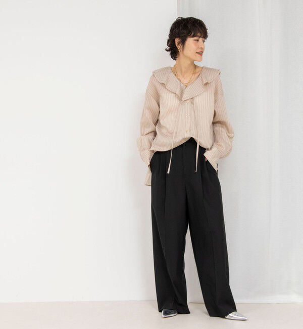 NOLLEY'S「ラッフルカラーブラウス」|シャツ・ブラウス|