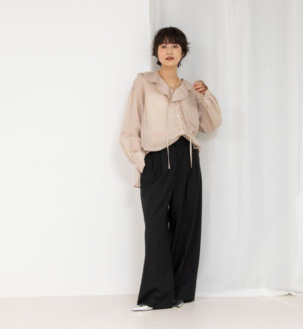 NOLLEY'S「ラッフルカラーブラウス」|シャツ・ブラウス|