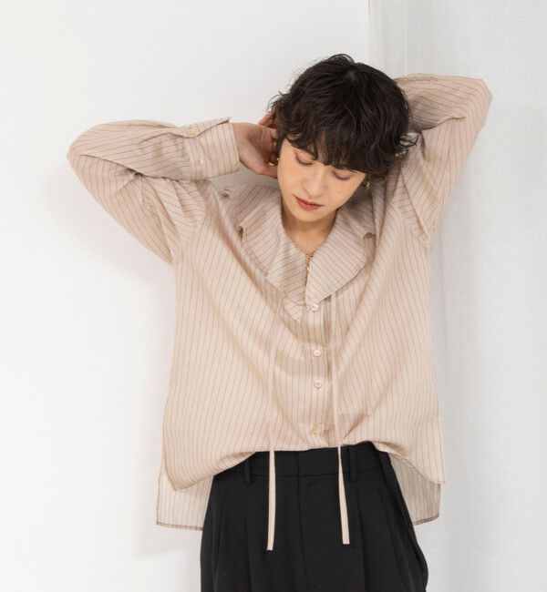 NOLLEY'S「ラッフルカラーブラウス」|シャツ・ブラウス|