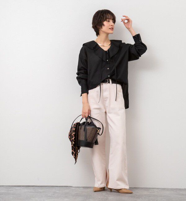 NOLLEY'S「ラッフルカラーブラウス」|シャツ・ブラウス|