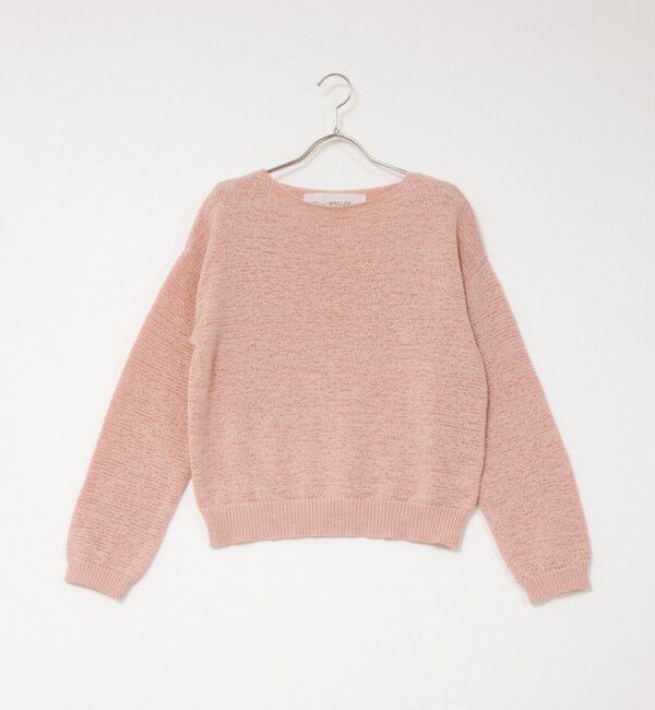 Rie Miller「《手洗い可能》テープヤーンボートネックプルオーバーニット」|ニット・セーター|