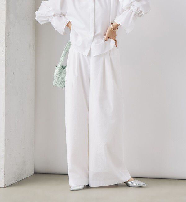 NOLLEY'S「ウォッシャブルエクセルテックタンブラー2タックワイドパンツ」|その他|