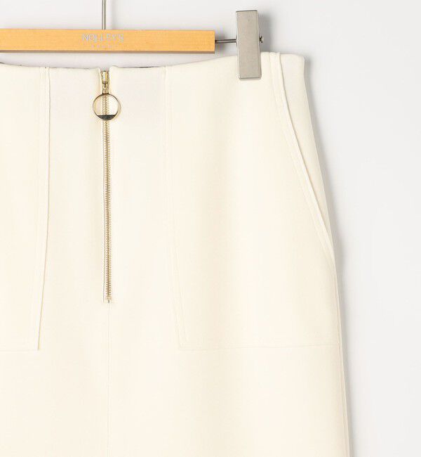 NOLLEY'S sophi「ウォッシャブルボンディングジョーゼットハーフジップタイトスカート」|タイト|
