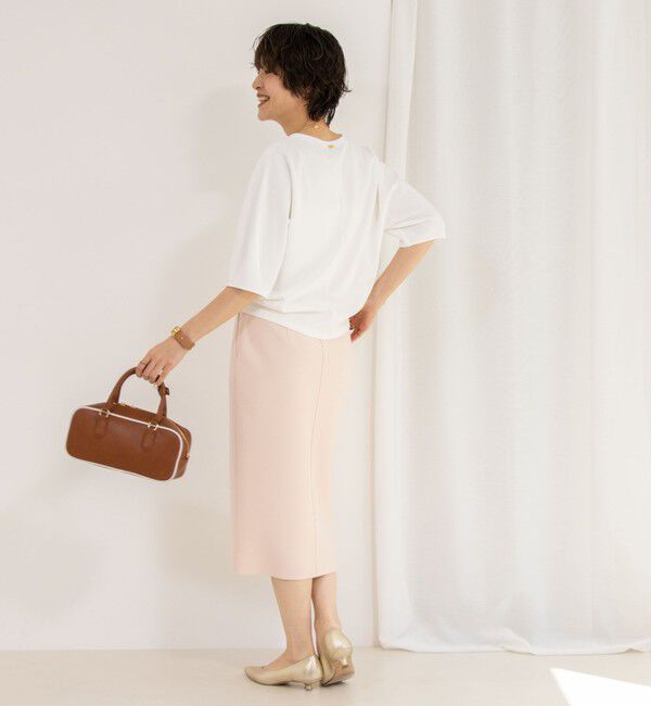 NOLLEY'S sophi「ウォッシャブルボンディングジョーゼットハーフジップタイトスカート」|タイト|