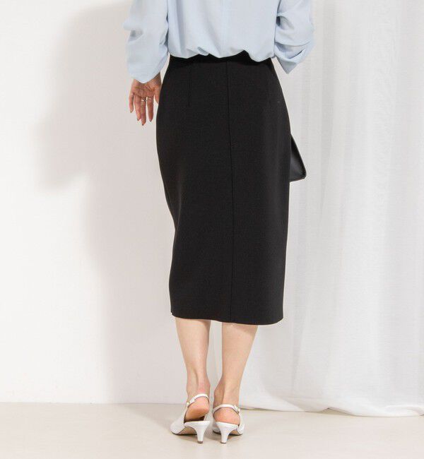 NOLLEY'S sophi「ウォッシャブルボンディングジョーゼットハーフジップタイトスカート」|タイト|