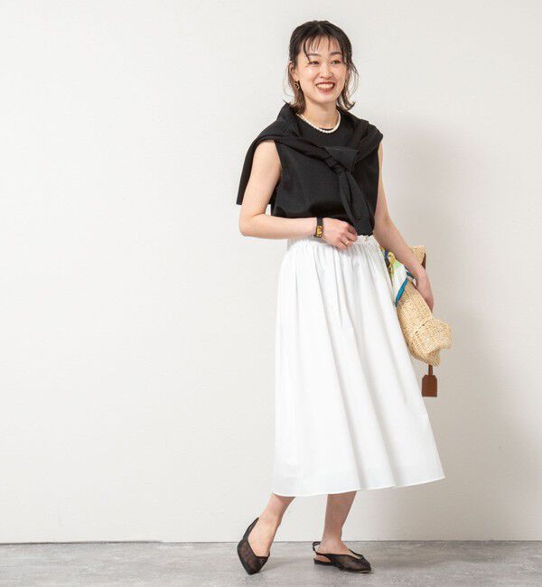 NOLLEY'S「《アンサンブル対応》ハーフシアーノースリーブプルオーバーニット」|ニット・セーター|