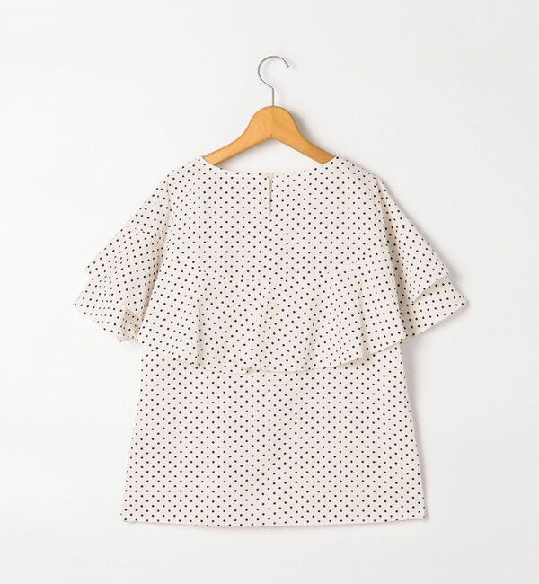 NOLLEY'S「【追加】サッカードットバックフリルブラウス」|シャツ・ブラウス|