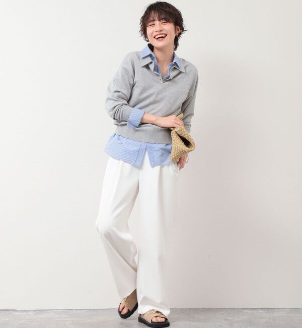 NOLLEY'S sophi「《セットアップ対応》ウォッシャブルツイルイージータックワイドパンツ」|その他|