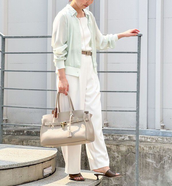 NOLLEY'S sophi「《セットアップ対応》ウォッシャブルツイルイージータックワイドパンツ」|その他|