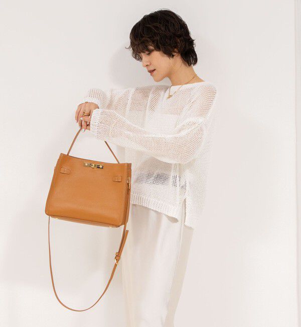 Rie Miller「《手洗い可能》ギマ ポリ/リネン ボートネックプルオーバーニット」|ニット・セーター|