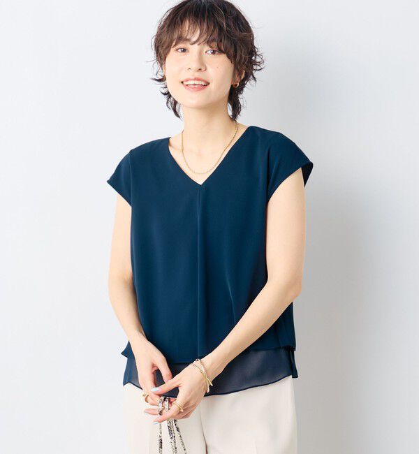 NOLLEY'S sophi「レイヤードVネックブラウス」|シャツ・ブラウス|