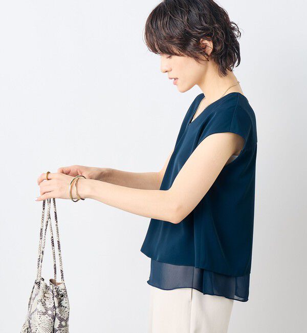 NOLLEY'S sophi「レイヤードVネックブラウス」|シャツ・ブラウス|