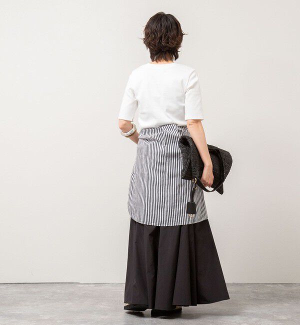 NOLLEY'S「◇【WEB限定】コンパクトベアテレコスクエア5分袖プルオーバーカットソー」|Tシャツ・カットソー|