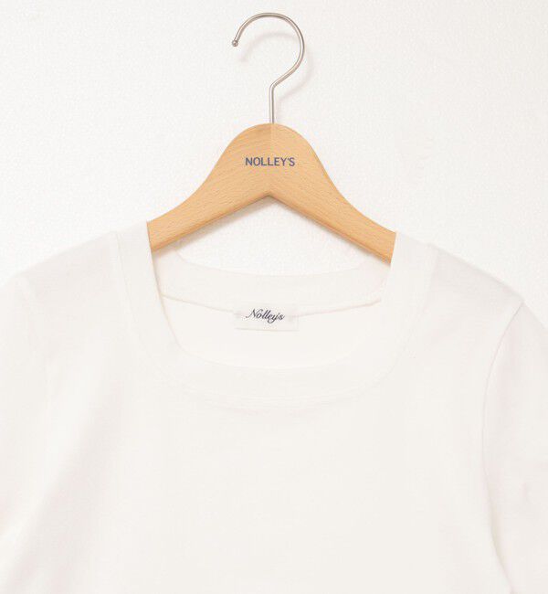 NOLLEY'S「◇【WEB限定】コンパクトベアテレコスクエア5分袖プルオーバーカットソー」|Tシャツ・カットソー|