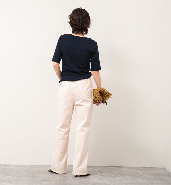 NOLLEY'S「◇【WEB限定】コンパクトベアテレコスクエア5分袖プルオーバーカットソー」|Tシャツ・カットソー|