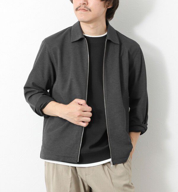 NOLLEY'S goodman「【Primeflex】《速乾/ストレッチ》ジップシャツブルゾン 25SS」|ブルゾン・スタジャン|ミディアムグレー