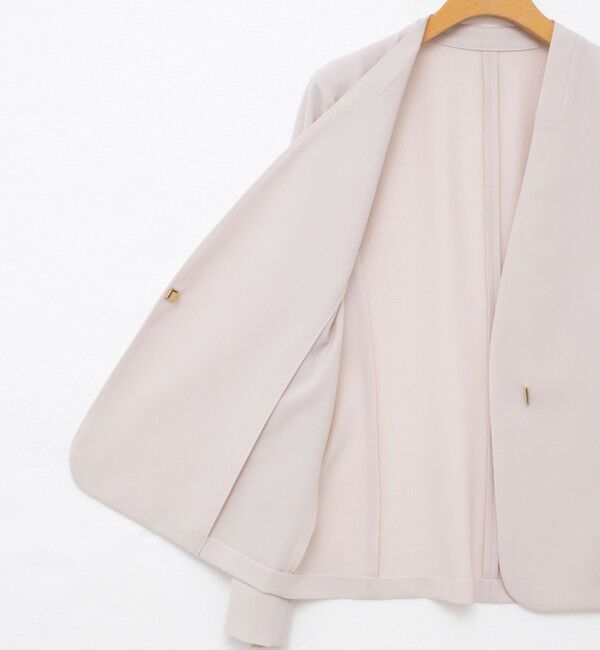 NOLLEY'S sophi「《セットアップ対応》ウォッシャブル強撚ライトジャケット」|ノーカラージャケット|