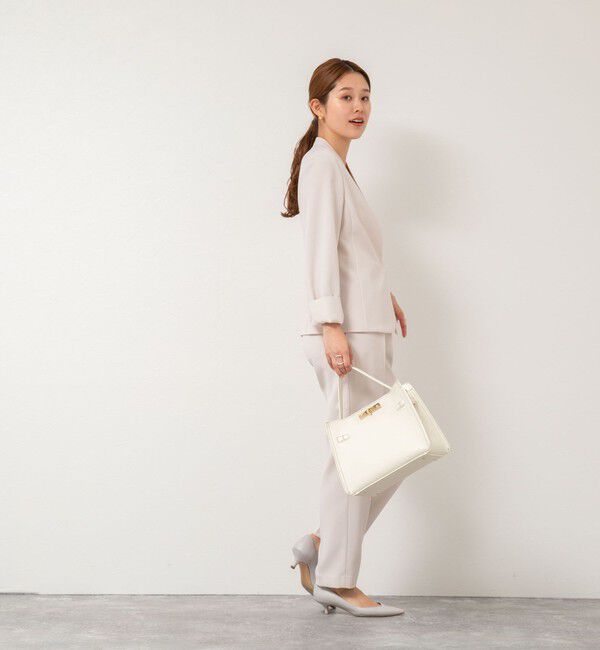 NOLLEY'S sophi「《セットアップ対応》ウォッシャブル強撚ライトジャケット」|ノーカラージャケット|