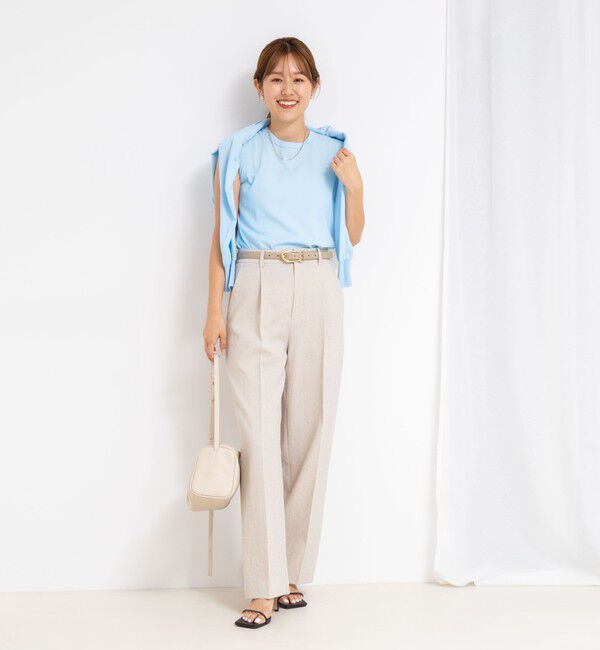 NOLLEY'S sophi「ウォッシャブル麻調ドライシャンタンライトワイドパンツ」|その他|