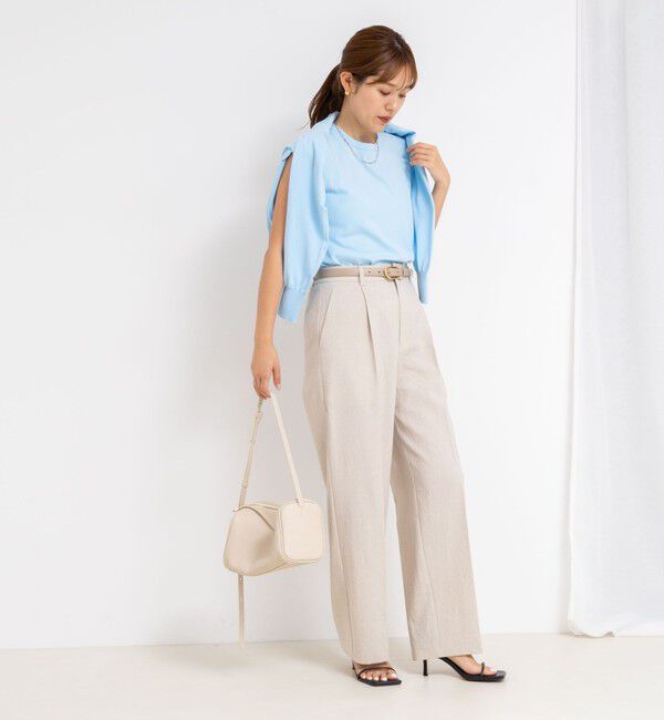 NOLLEY'S sophi「ウォッシャブル麻調ドライシャンタンライトワイドパンツ」|その他|