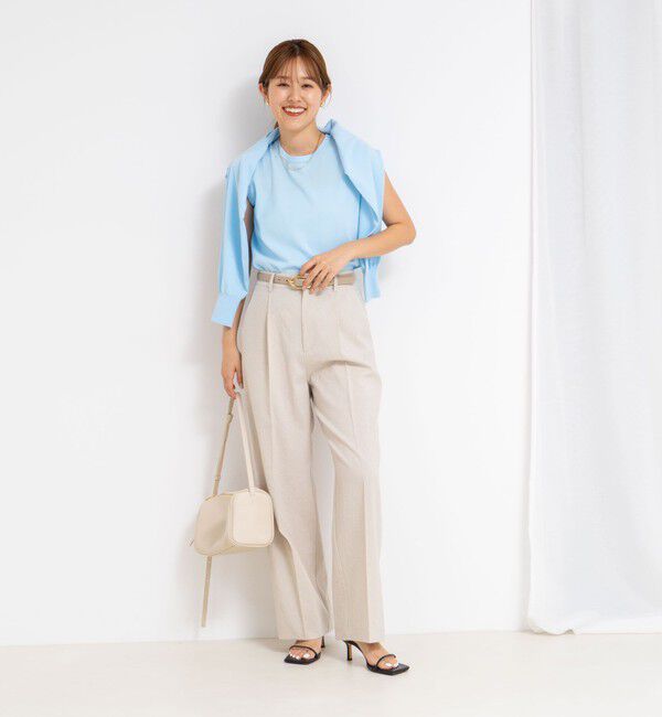 NOLLEY'S sophi「ウォッシャブル麻調ドライシャンタンライトワイドパンツ」|その他|