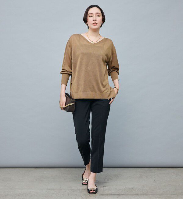 NOLLEY'S sophi「イタリー糸ラメシアー2WAYプルオーバーニット」|ニット・セーター|