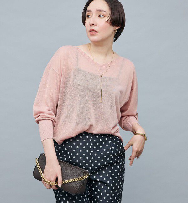 NOLLEY'S sophi「イタリー糸ラメシアー2WAYプルオーバーニット」|ニット・セーター|