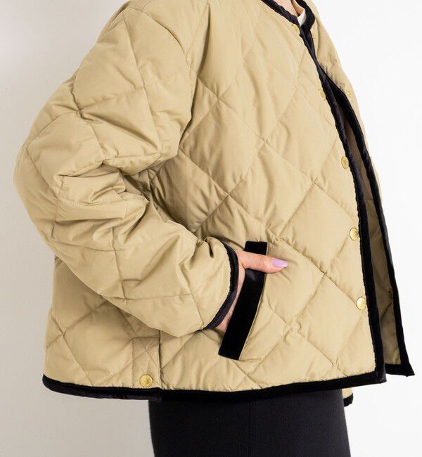 NOLLEY'S「【TAION&times;LIMONTA】別注ベロアパイピングショートダウン」|ダウン|