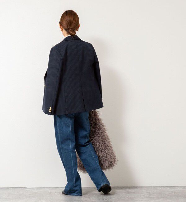 NOLLEY'S「ウォッシャブルウール調ダブルジャケット」|テーラードジャケット|