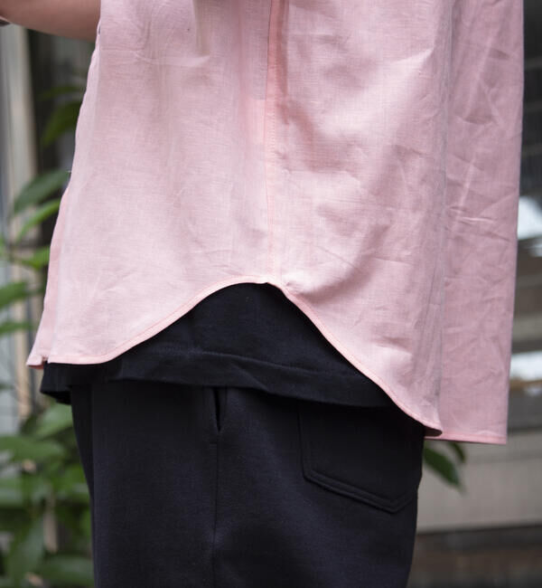 GLOSTER「【GLOSTER/グロスター】コットンリネン 半袖シャツ レギュラーカラー 綿麻」|シャツ・ブラウス|