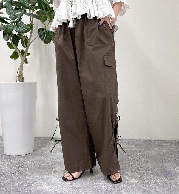 fredy emue「サイドリボンカーゴパンツ」|カーゴ|