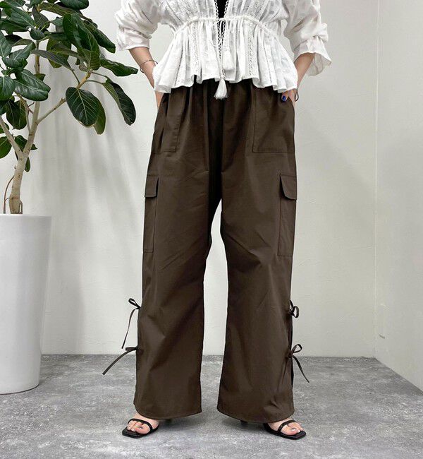 fredy emue「サイドリボンカーゴパンツ」|カーゴ|