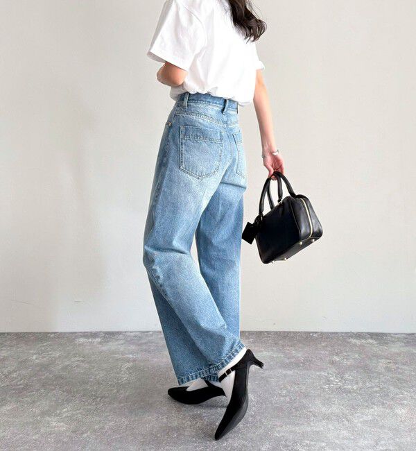 fredy emue「FRセンタープレスセミワイドデニムパンツ」|デニム|