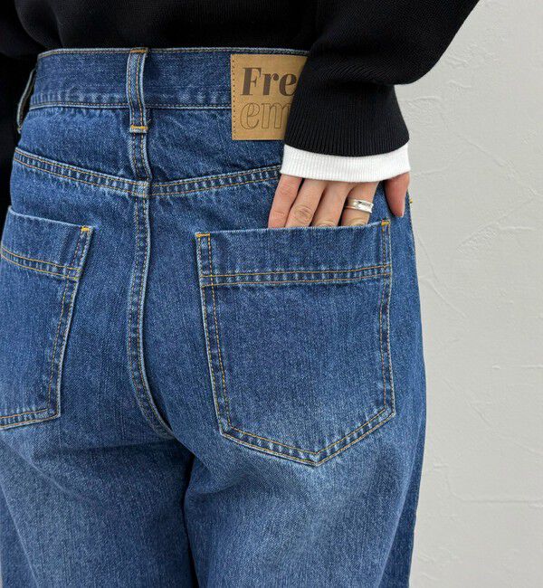 fredy emue「FRセンタープレスセミワイドデニムパンツ」|デニム|