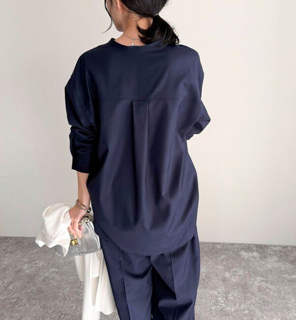 fredy emue「《セットアップ対応》TRパール釦バンドカラーシャツ」|シャツ・ブラウス|